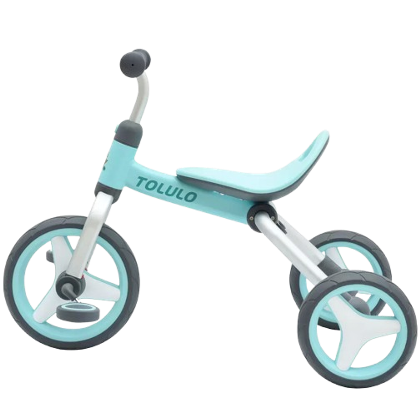 Turquoise and white 3 in 1 toddler tricycle