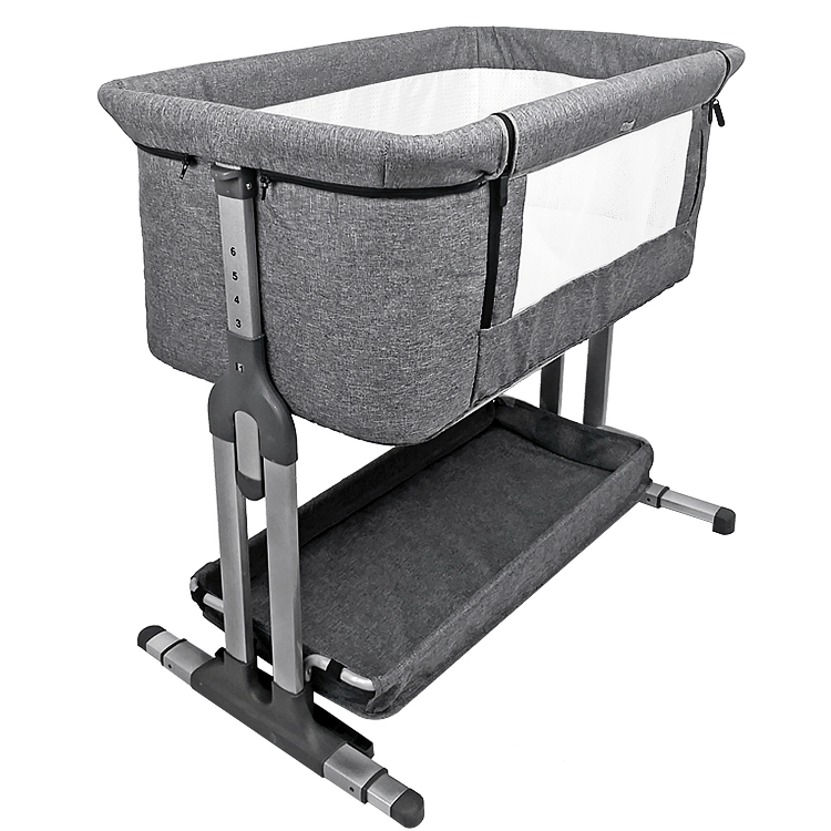 REICH Baby Crib, Baby Cot bed Toddler Baby Crib – Grey