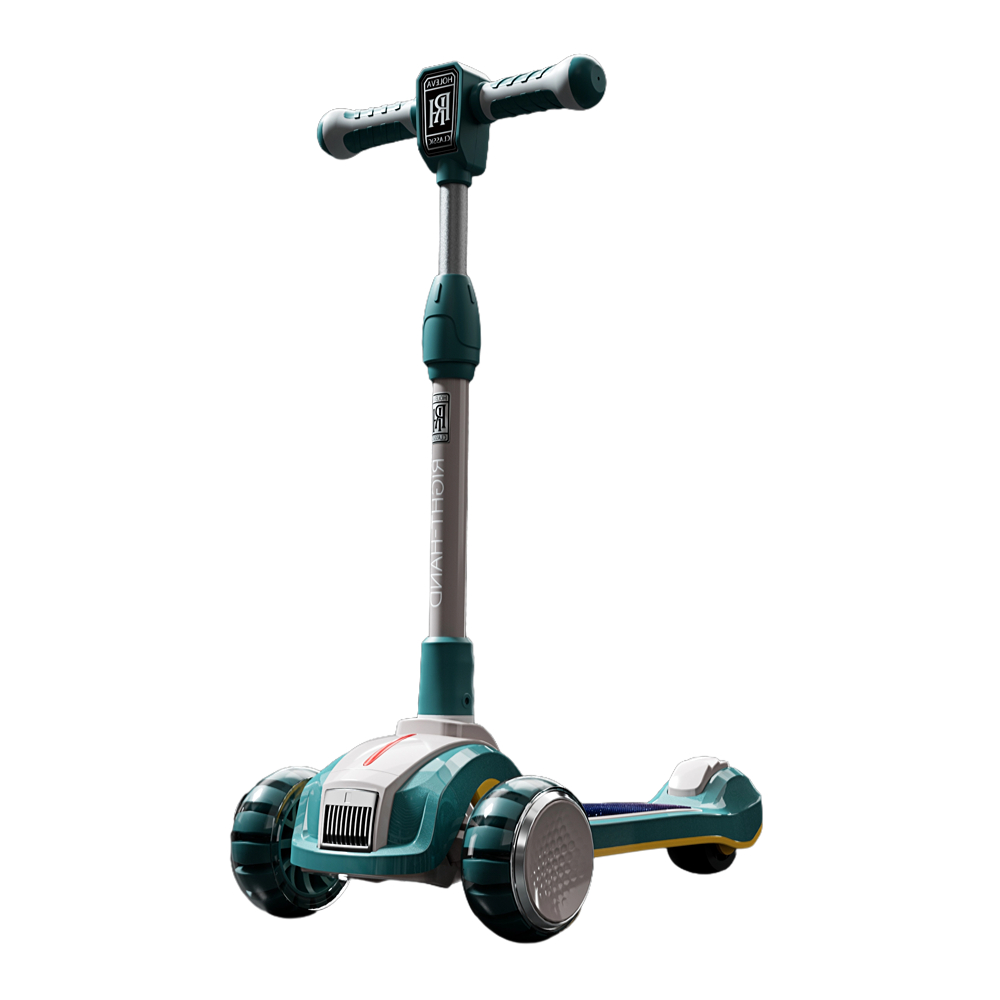Three Wheel Kids Folding Kick Scooter with LED Lights